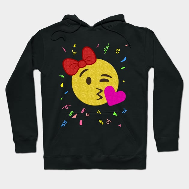 Emoji Birthday Shirt - Girl Heart Kiss Hoodie by Xeire
